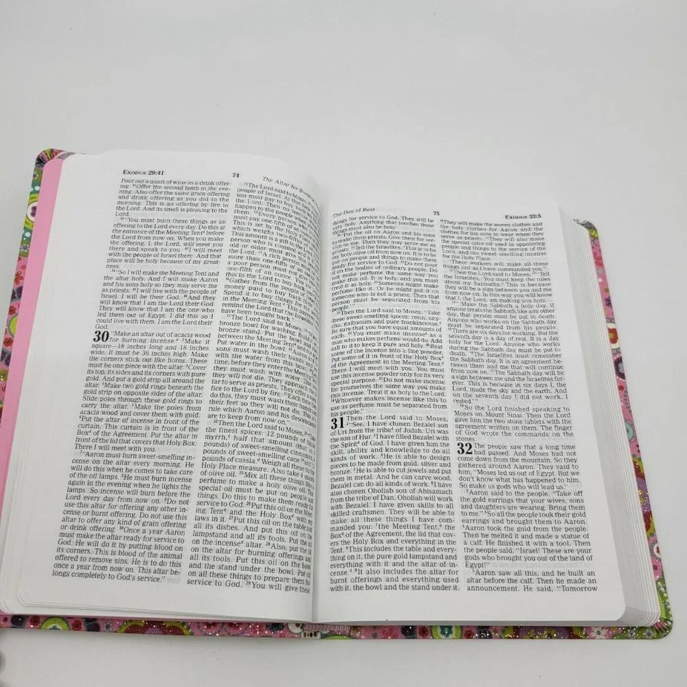 International Children's Bible Shiny Sequin Pink Colorful Holy Bible - Picture 8 of 10